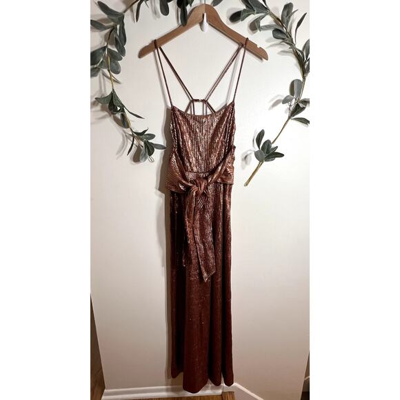 Free People Bronze Jumpsuit LAST CALL - Picture 1 of 9